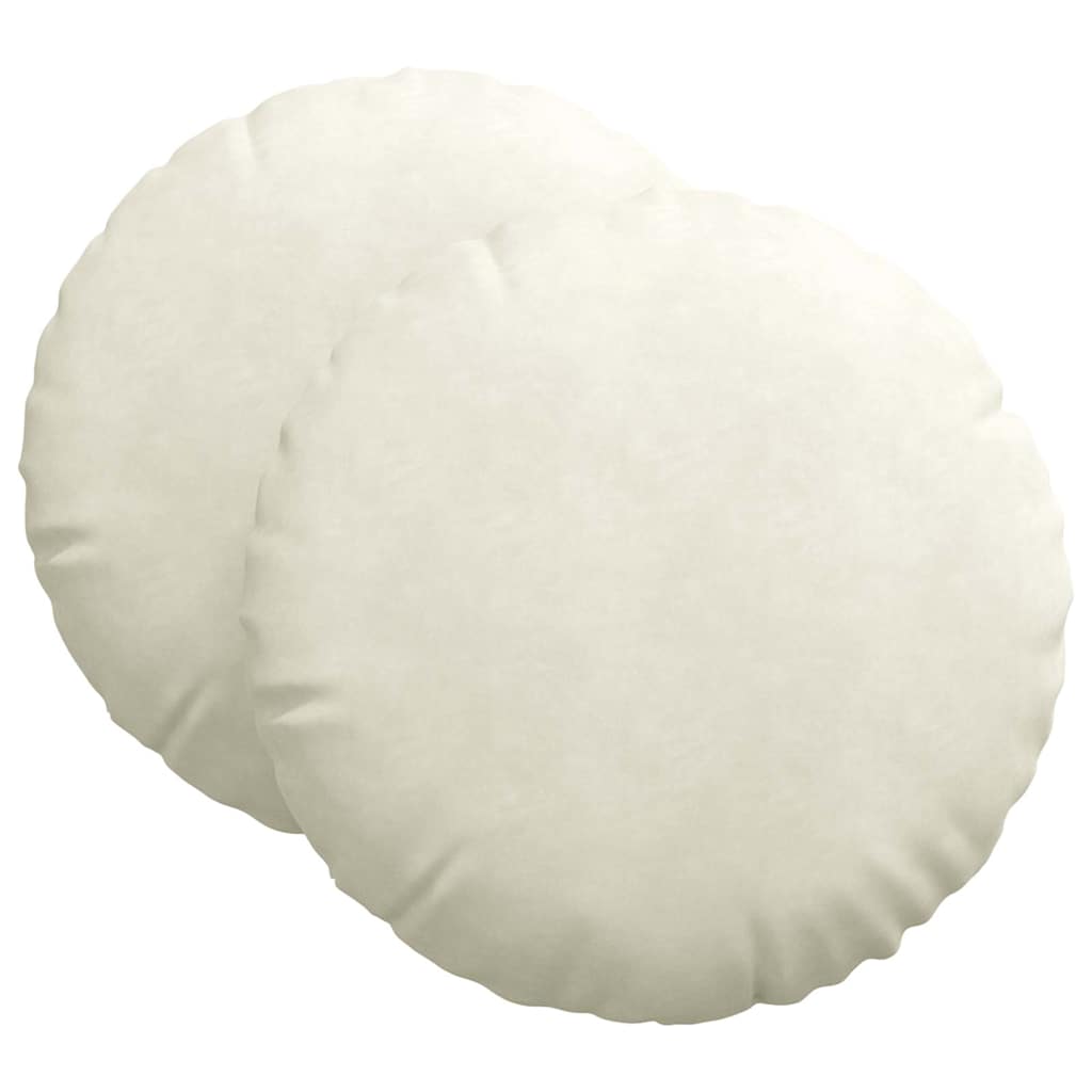Jastučići za sjedenje 2 pcs Krema Ø60 x 21 cm Baršun