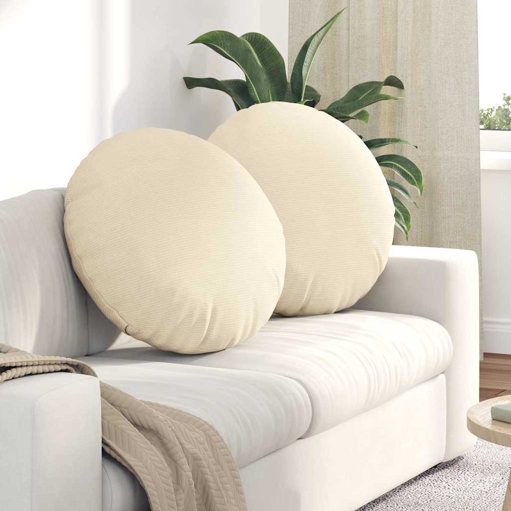Jastučići za sjedenje 2 pcs Krema Ø60 x 21 cm Kordura tekstil