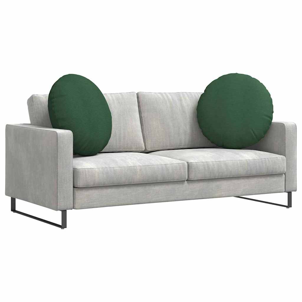 Jastučići za sjedenje 2 pcs Tamnozelena Ø60 x 21 cm