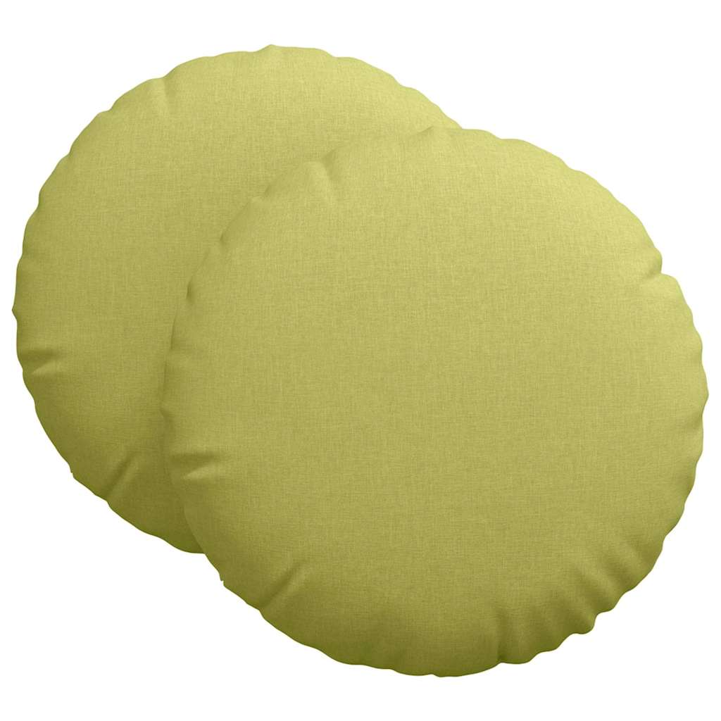 Jastučići za sjedenje 2 pcs Svijetlo zelena Ø80 x 29 cm tkanina