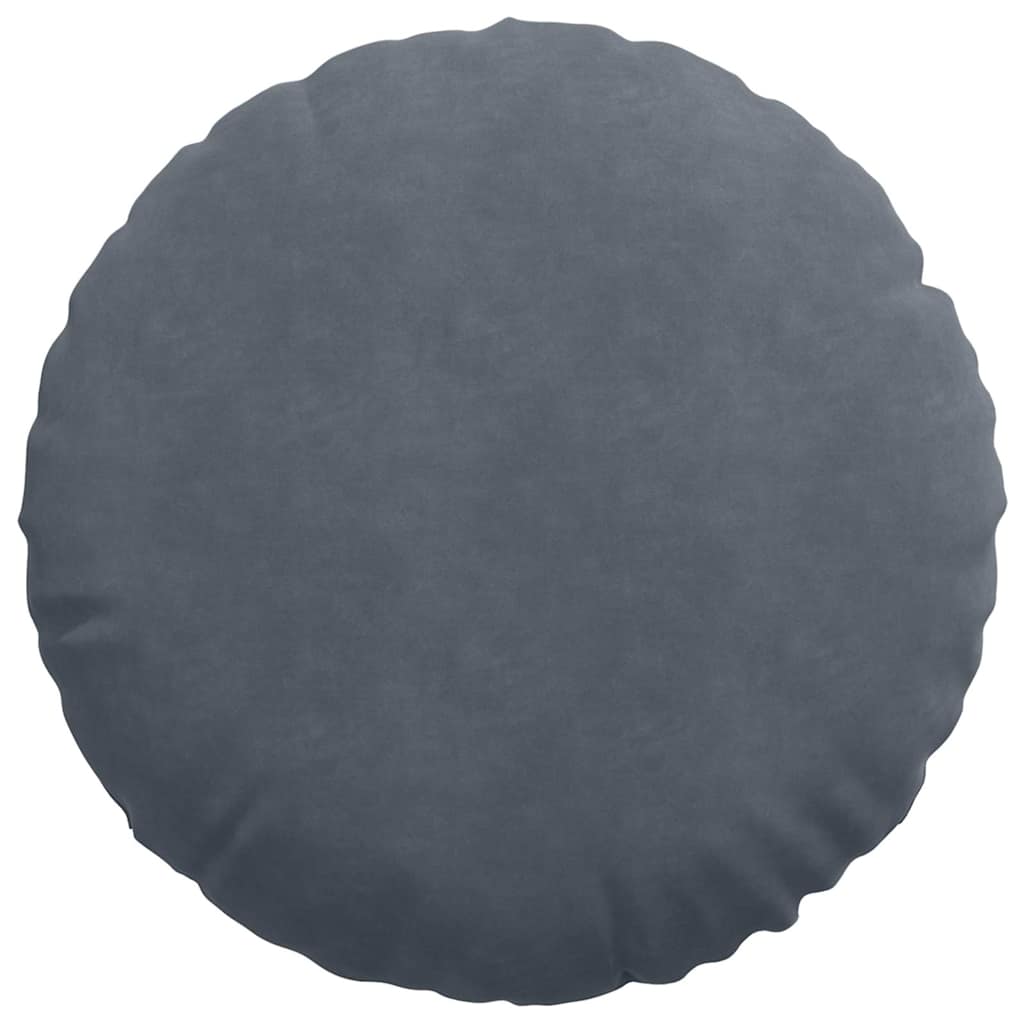 Jastučići za sjedenje 2 pcs Tamno siva Ø 40 x 13 cm Baršun