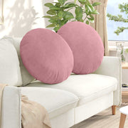 Jastučići za sjedenje 2 pcs Ružičasta Ø 80 x 29 cm Baršun
