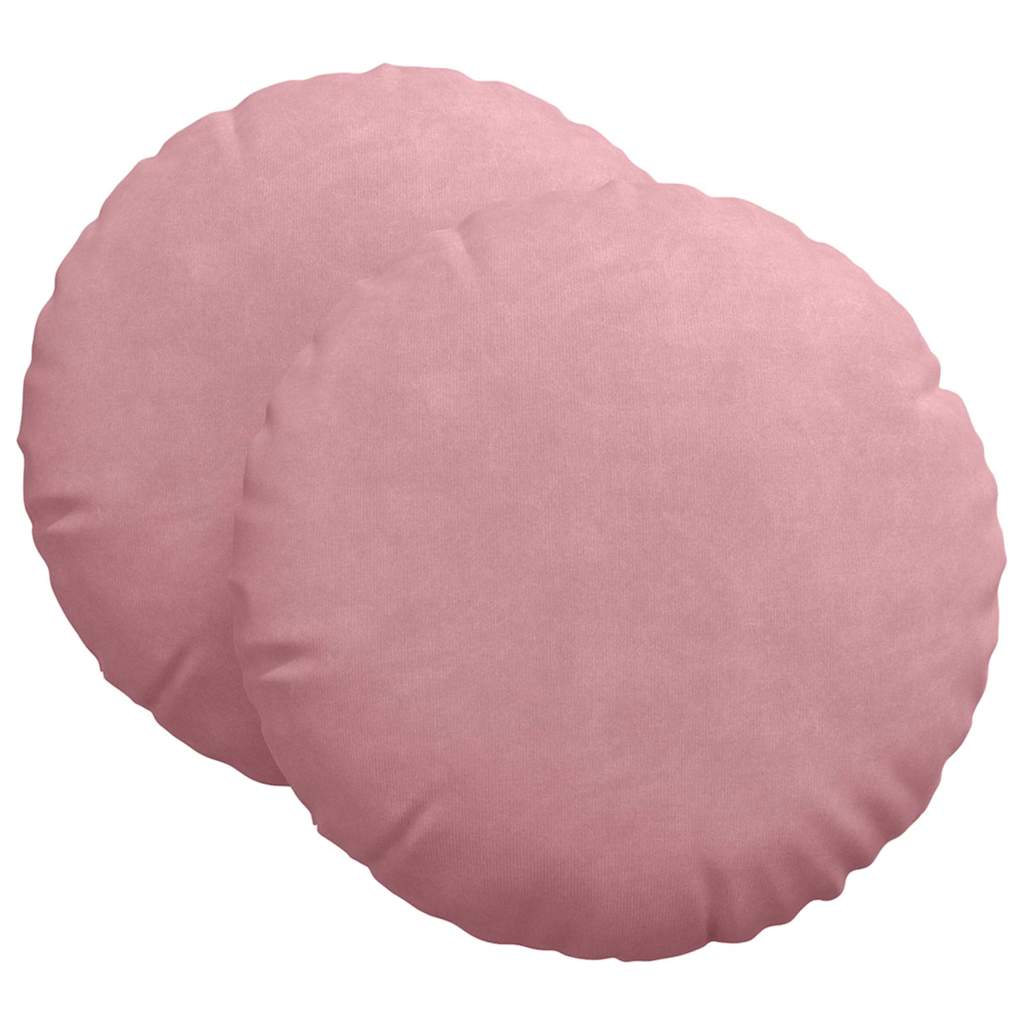 Jastučići za sjedenje 2 pcs Ružičasta Ø 80 x 29 cm Baršun
