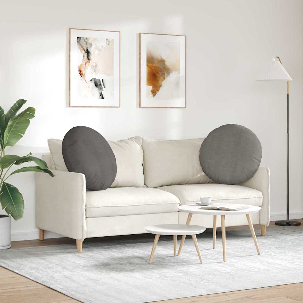 Jastučići za sjedenje 2 pcs Svijetlo siva Ø 80 cm