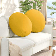 Jastučići za sjedenje 2 pcs Svijetlo žuta Ø 80 cm