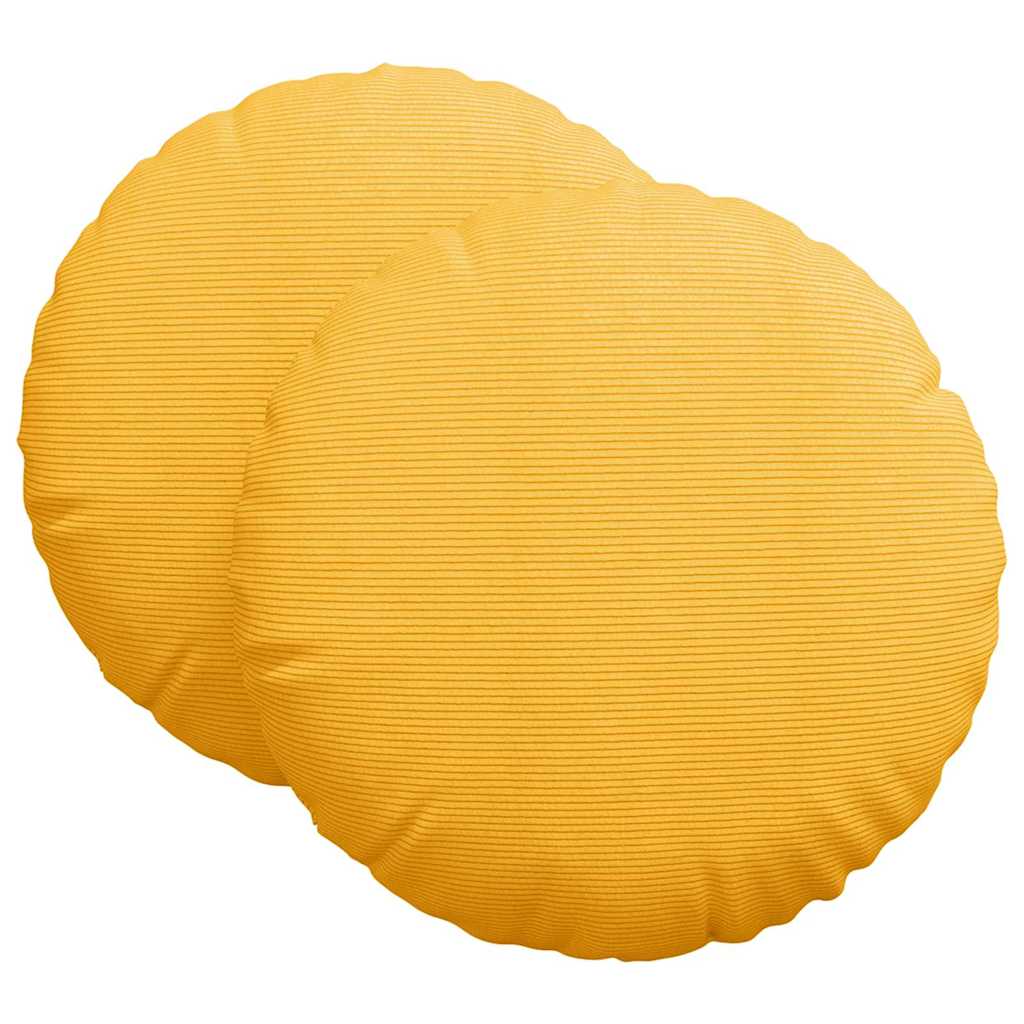 Jastučići za sjedenje 2 pcs Svijetlo žuta Ø 80 cm