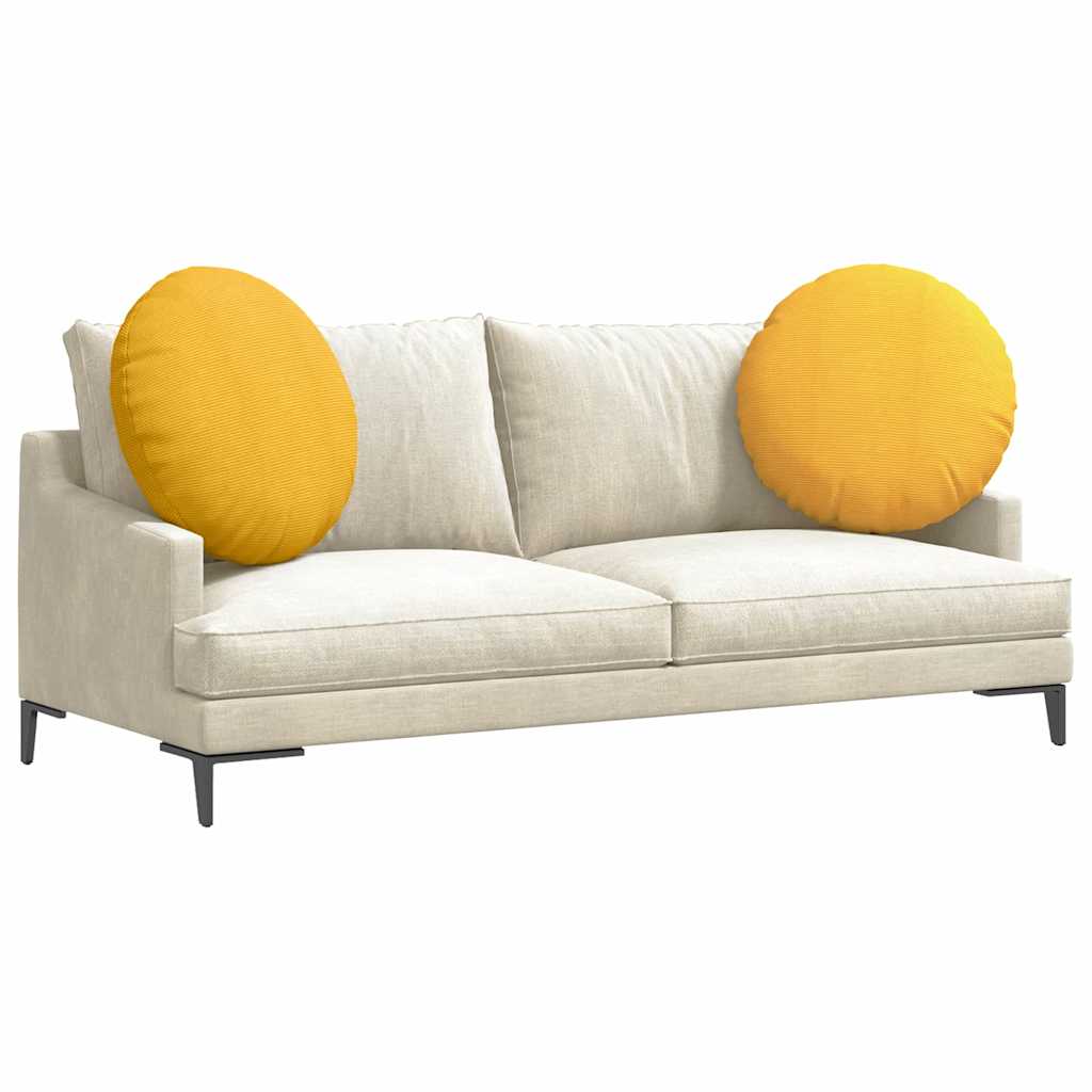 Jastučići za sjedenje 2 pcs Svijetlo žuta Ø 80 cm