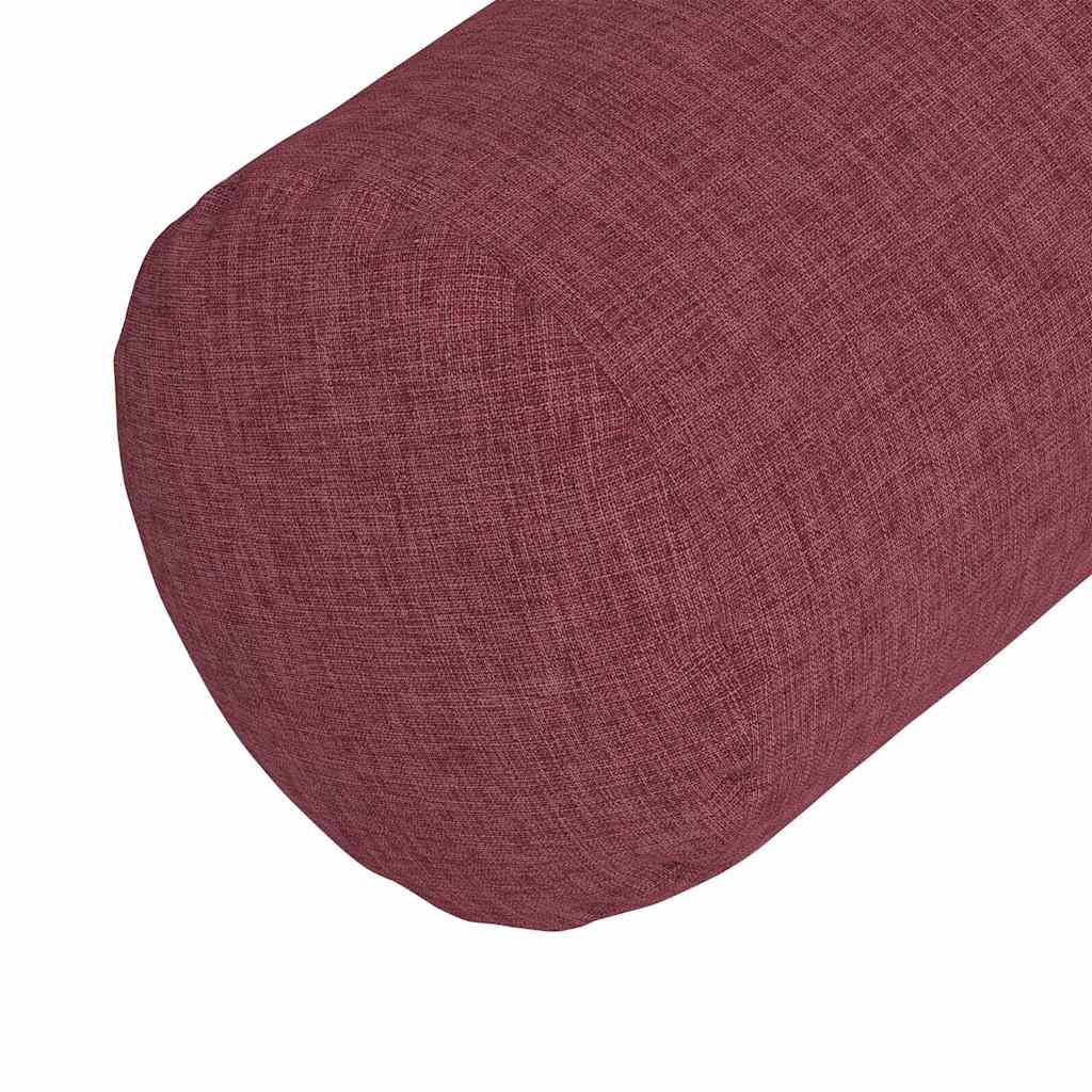 Valjkasti jastučići 2 pcs Vinska crvena Ø 15 x 40 cm tkanina
