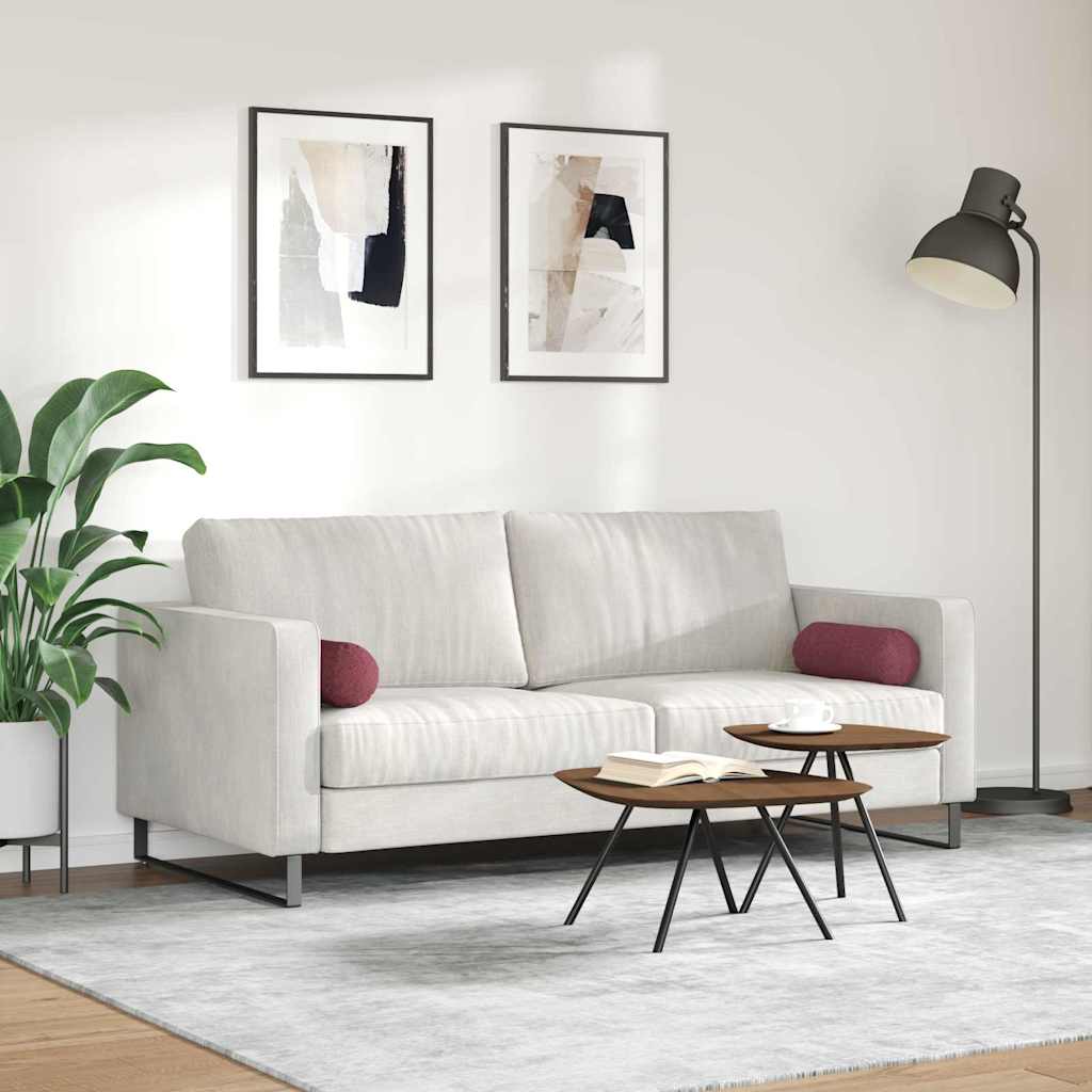 Valjkasti jastučići 2 pcs Vinska crvena Ø 15 x 40 cm tkanina