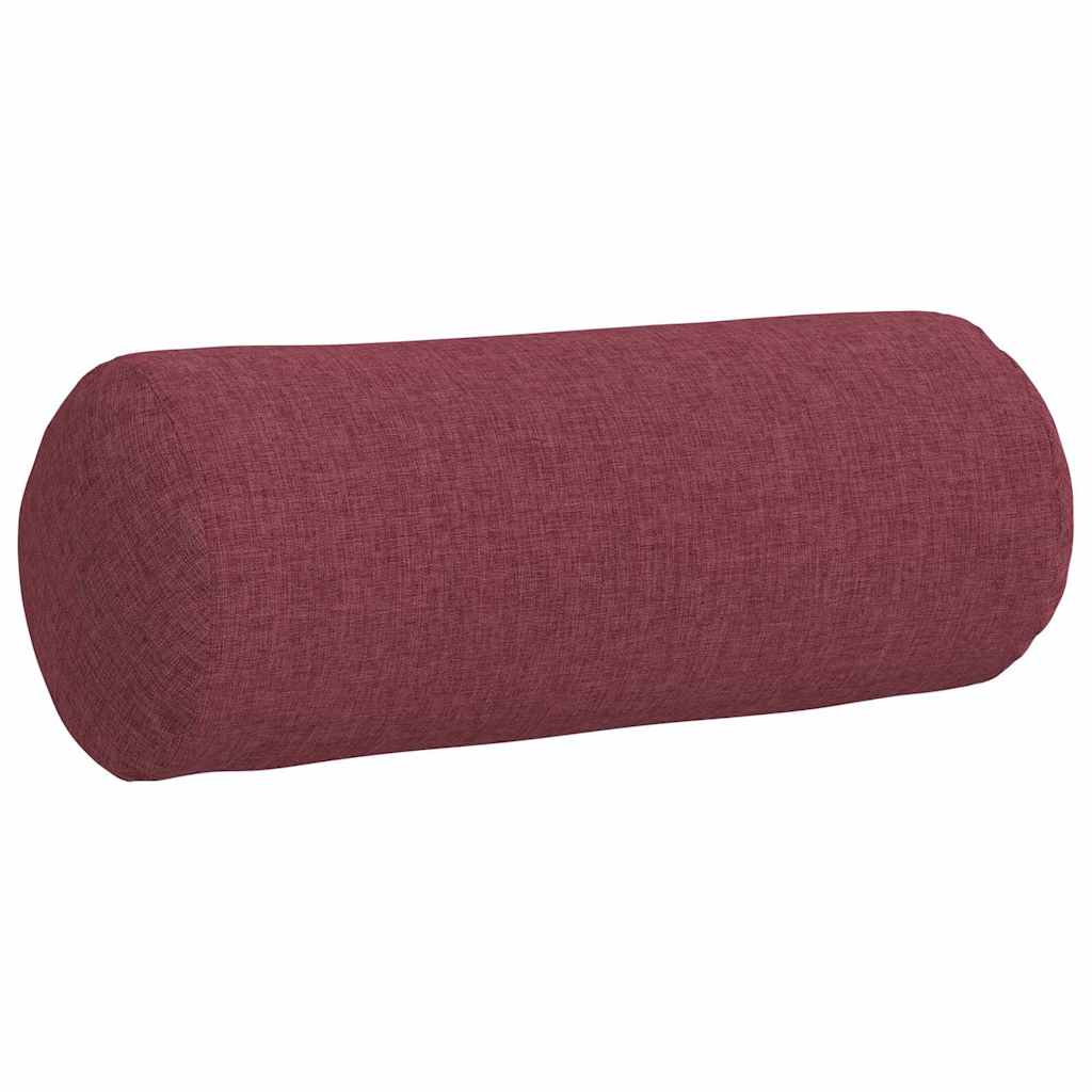 Valjkasti jastučići 2 pcs Vinska crvena Ø 15 x 40 cm tkanina