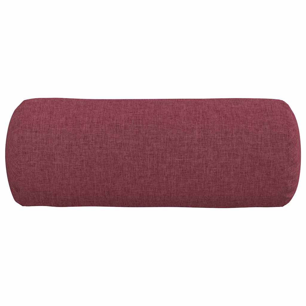 Valjkasti jastučići 2 pcs Vinska crvena Ø 15 x 40 cm tkanina