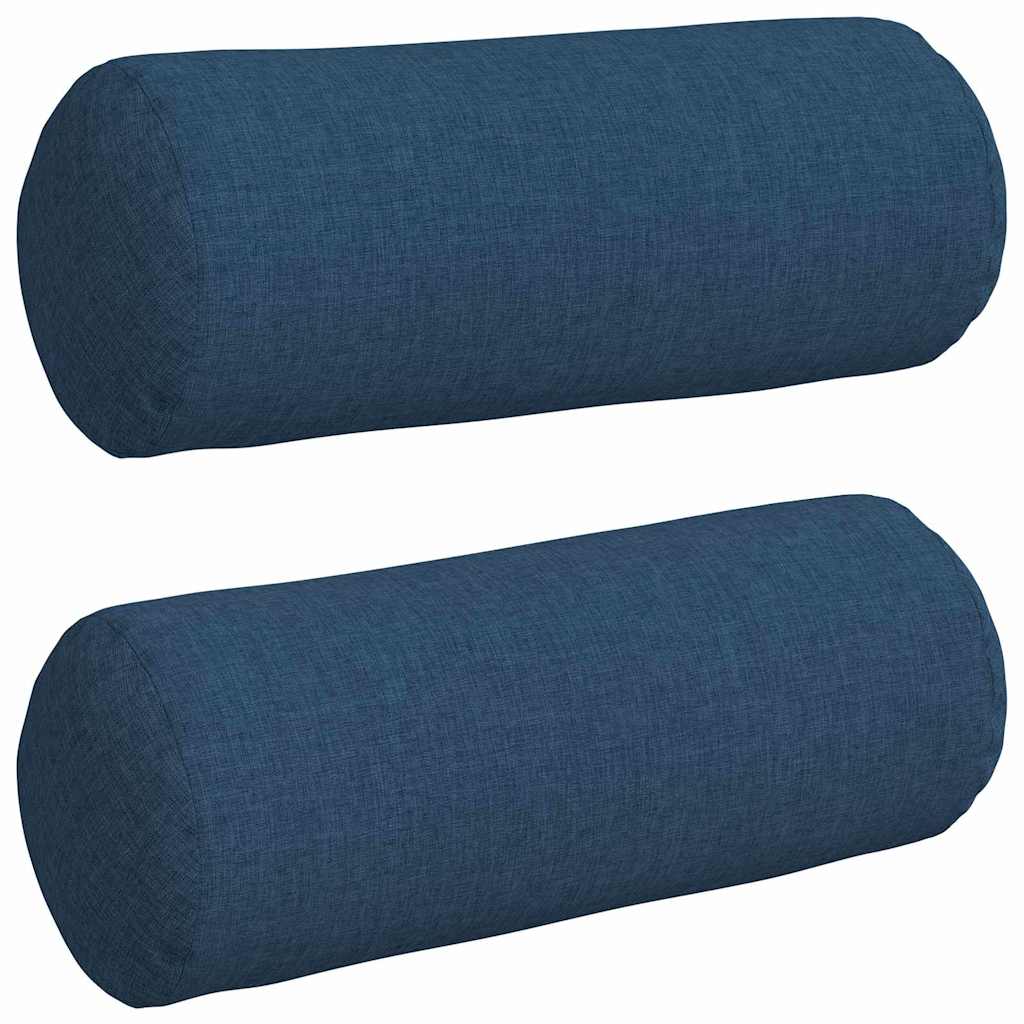 Valjkasti jastučići 2 pcs Plava Ø 15 x 40 cm tkanina