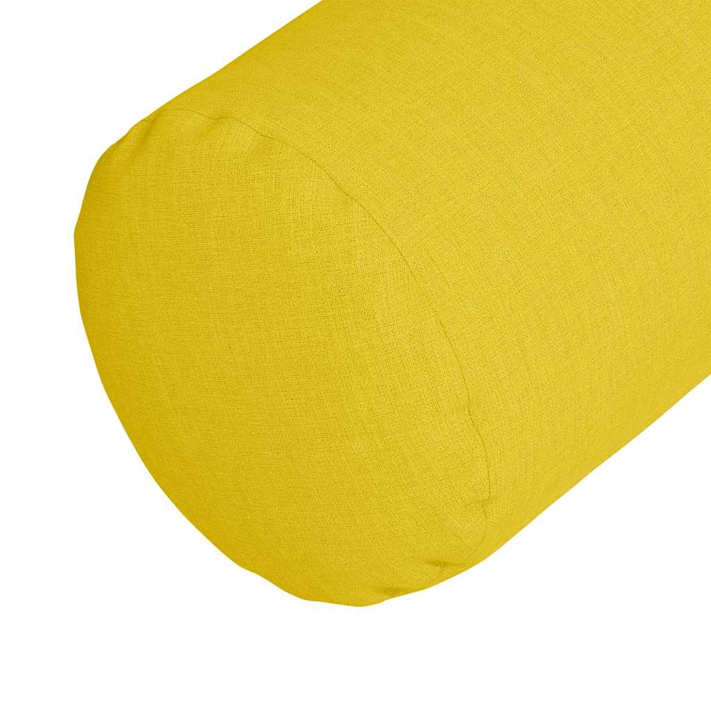 Valjkasti jastučići 2 pcs Svijetlo žuta Ø 15 x 40 cm tkanina