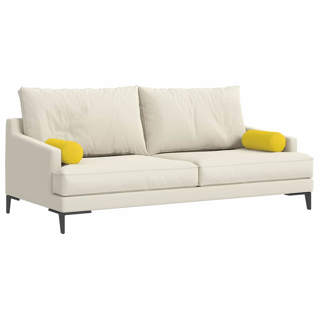 Valjkasti jastučići 2 pcs Svijetlo žuta Ø 15 x 40 cm tkanina