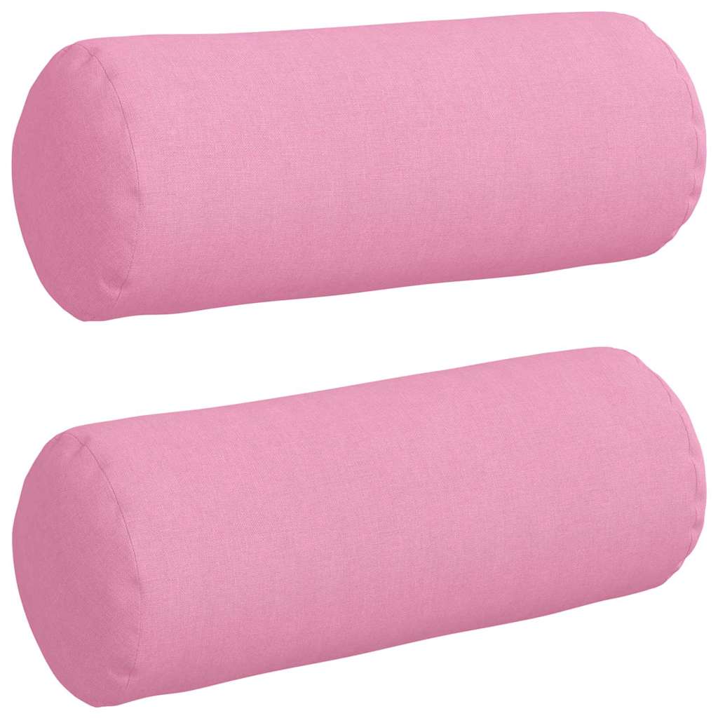 Valjkasti jastučići 2 pcs Ružičasta Ø 15 x 40 cm tkanina