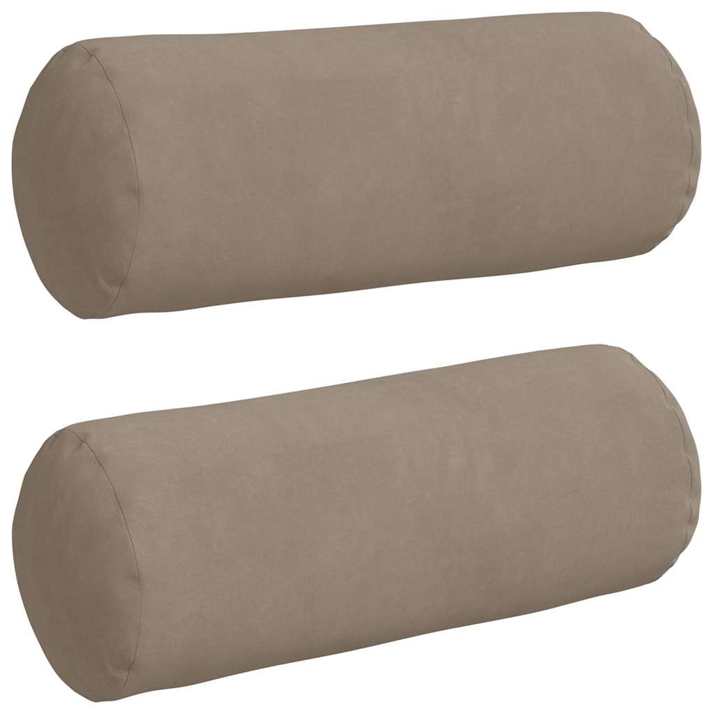 Valjkasti jastučići 2 pcs Sivo-smeđa Ø 15 x 40 cm