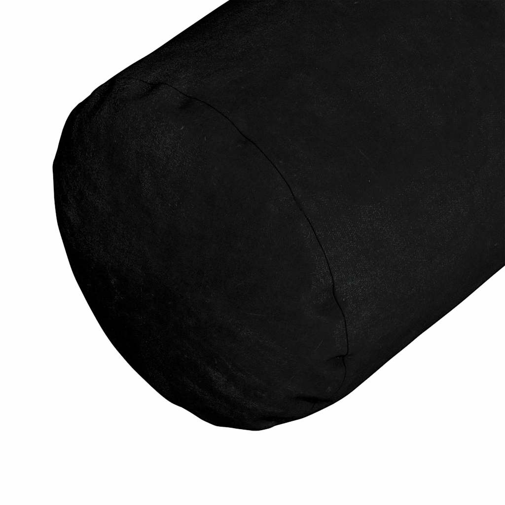 Valjkasti jastučići 2 pcs Crna Ø 15 x 40 cm Mikrofiber tkanina