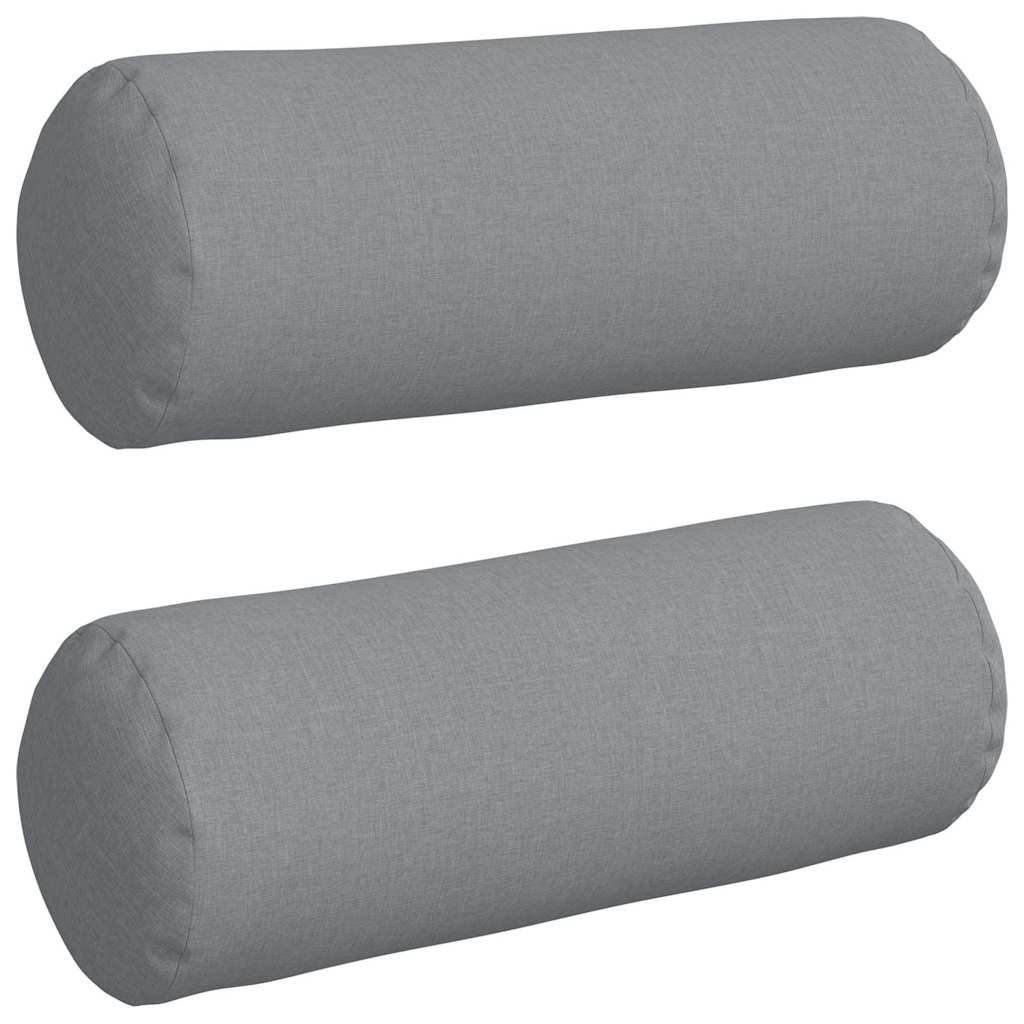 Valjkasti jastučići 2 pcs Svijetlo siva Ø 25 x 70 cm tkanina