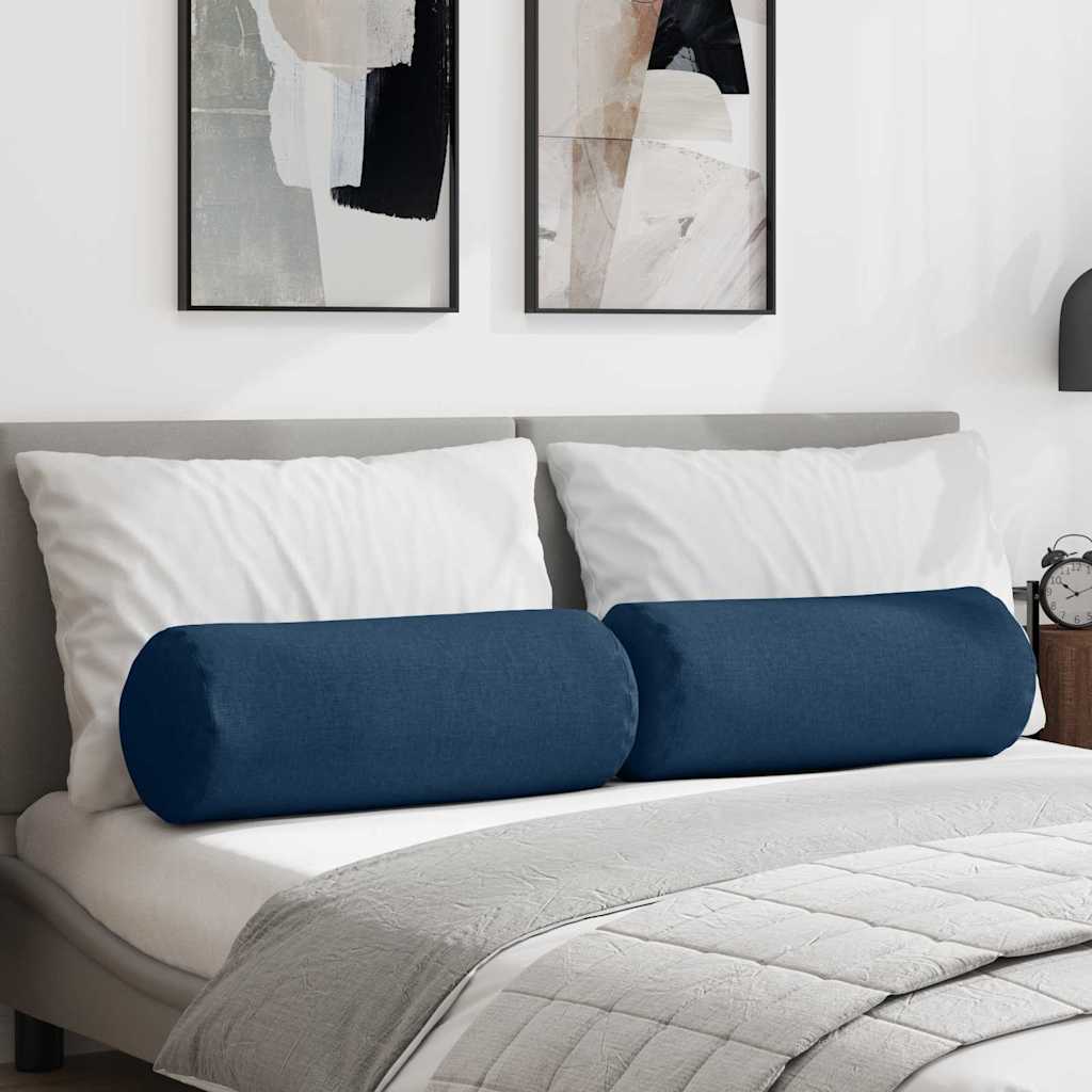 Valjkasti jastučići 2 pcs Plava Ø 25 x 70 cm tkanina