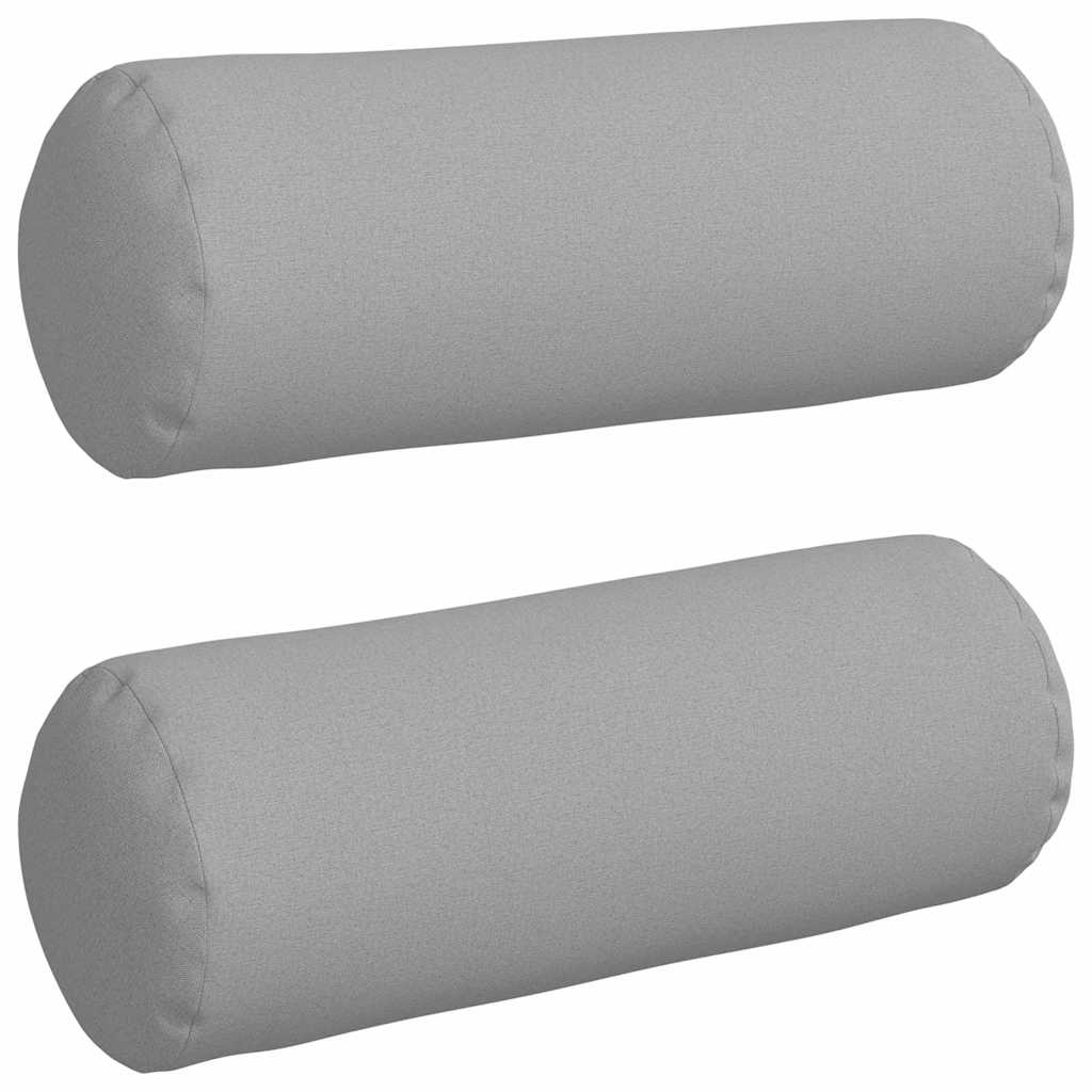Valjkasti jastučići 2 pcs Oblačnosiva Ø 25 x 70 cm tkanina