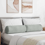Valjkasti jastučići 2 pcs Svijetlo siva Ø 25 x 70 cm