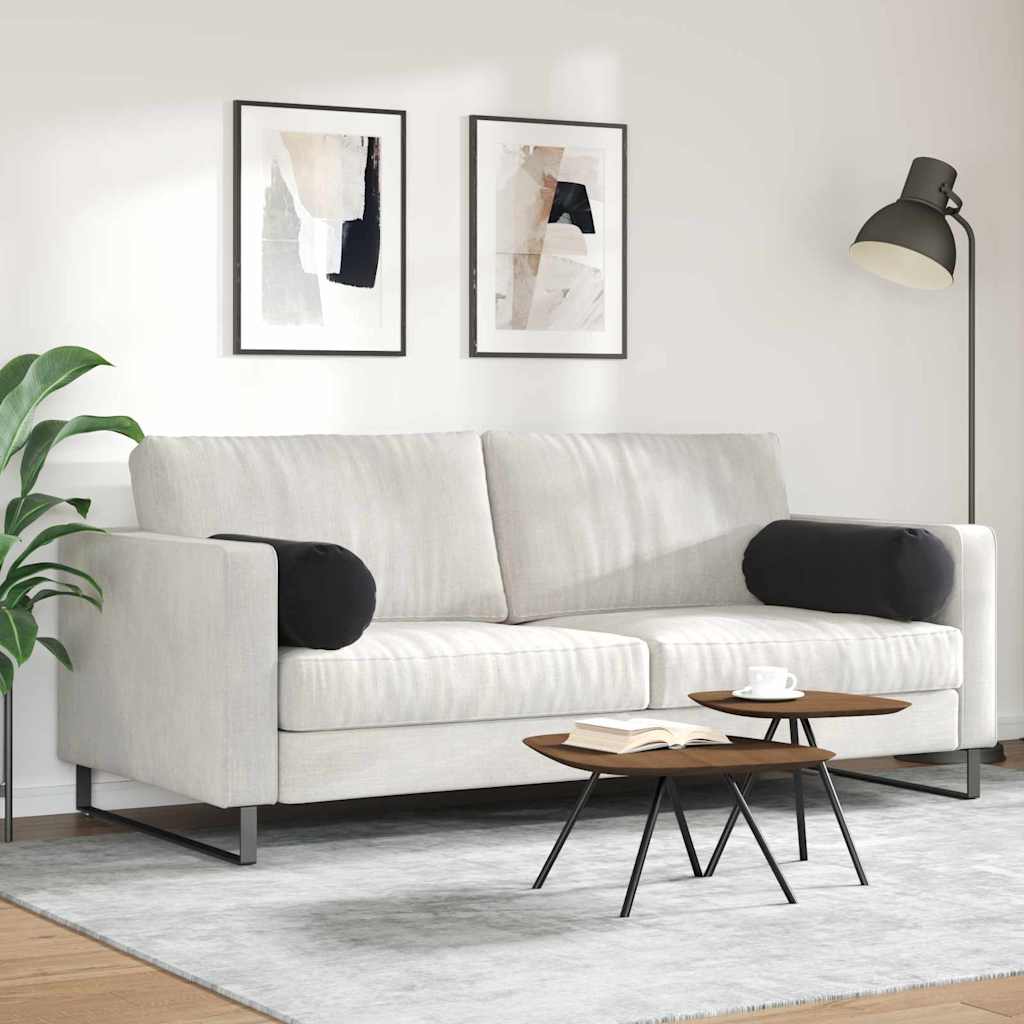 Valjkasti jastučići 2 pcs Crna Ø 25 x 70 cm Kordura tekstil