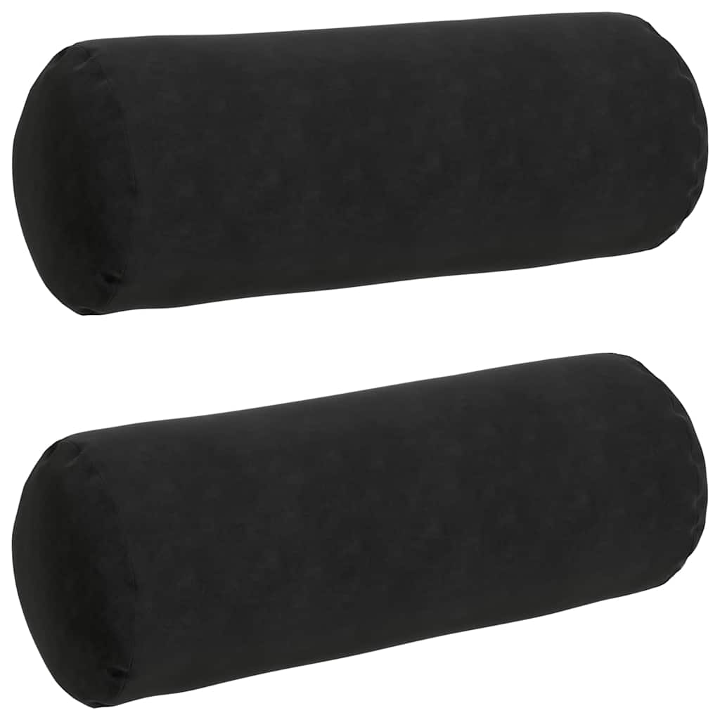 Valjkasti jastučići 2 pcs Crna Ø 25 x 70 cm Kordura tekstil