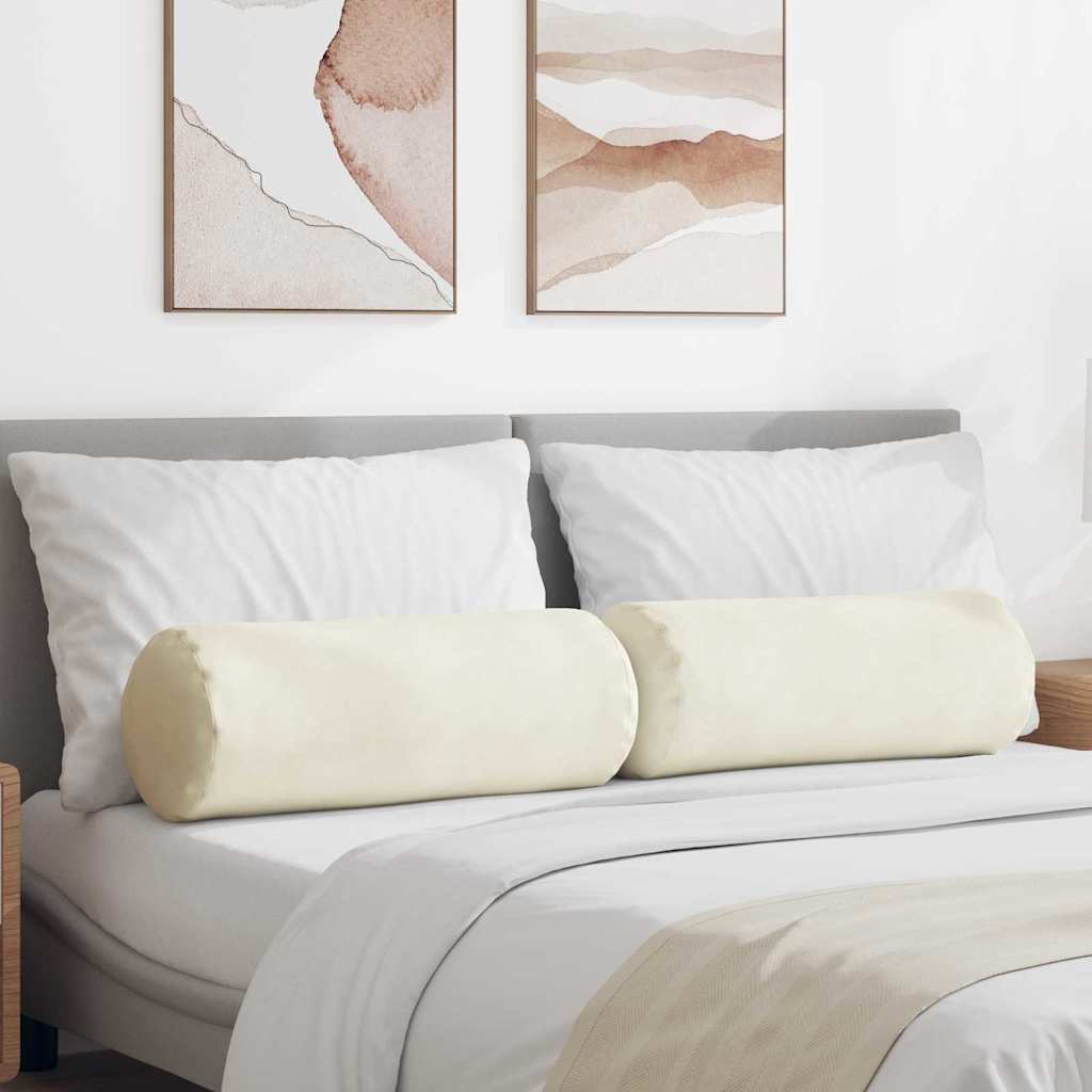 Valjkasti jastučići 2 pcs Krema Ø 25 x 70 cm Kordura tekstil
