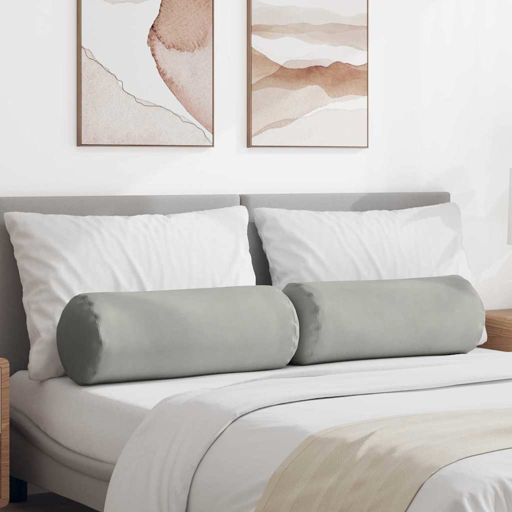 Valjkasti jastučići 2 pcs Svijetlo siva Ø 25 x 70 cm