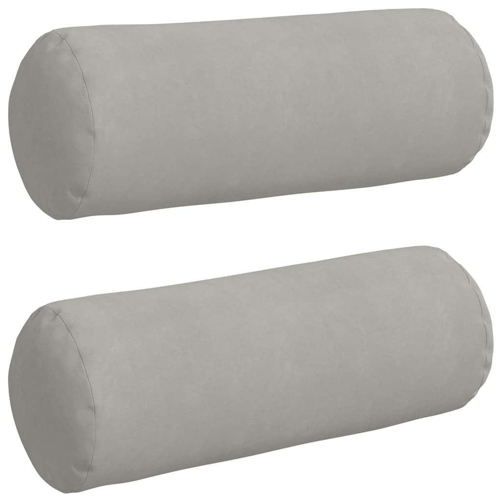 Valjkasti jastučići 2 pcs Svijetlo siva Ø 25 x 70 cm