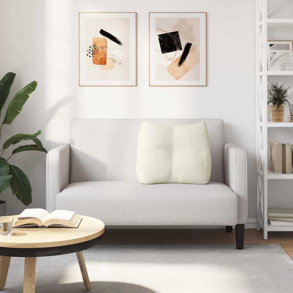 Jastuk za leđa Krema 60 x 24 x 50 cm Baršun