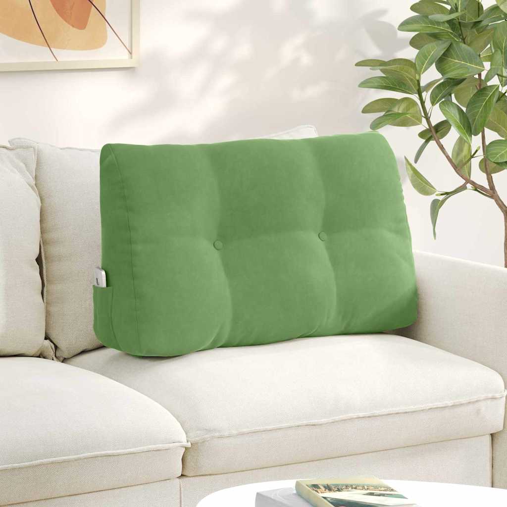 Jastuk za leđa Svijetlo zelena 80 x 24 x 50 cm Baršun