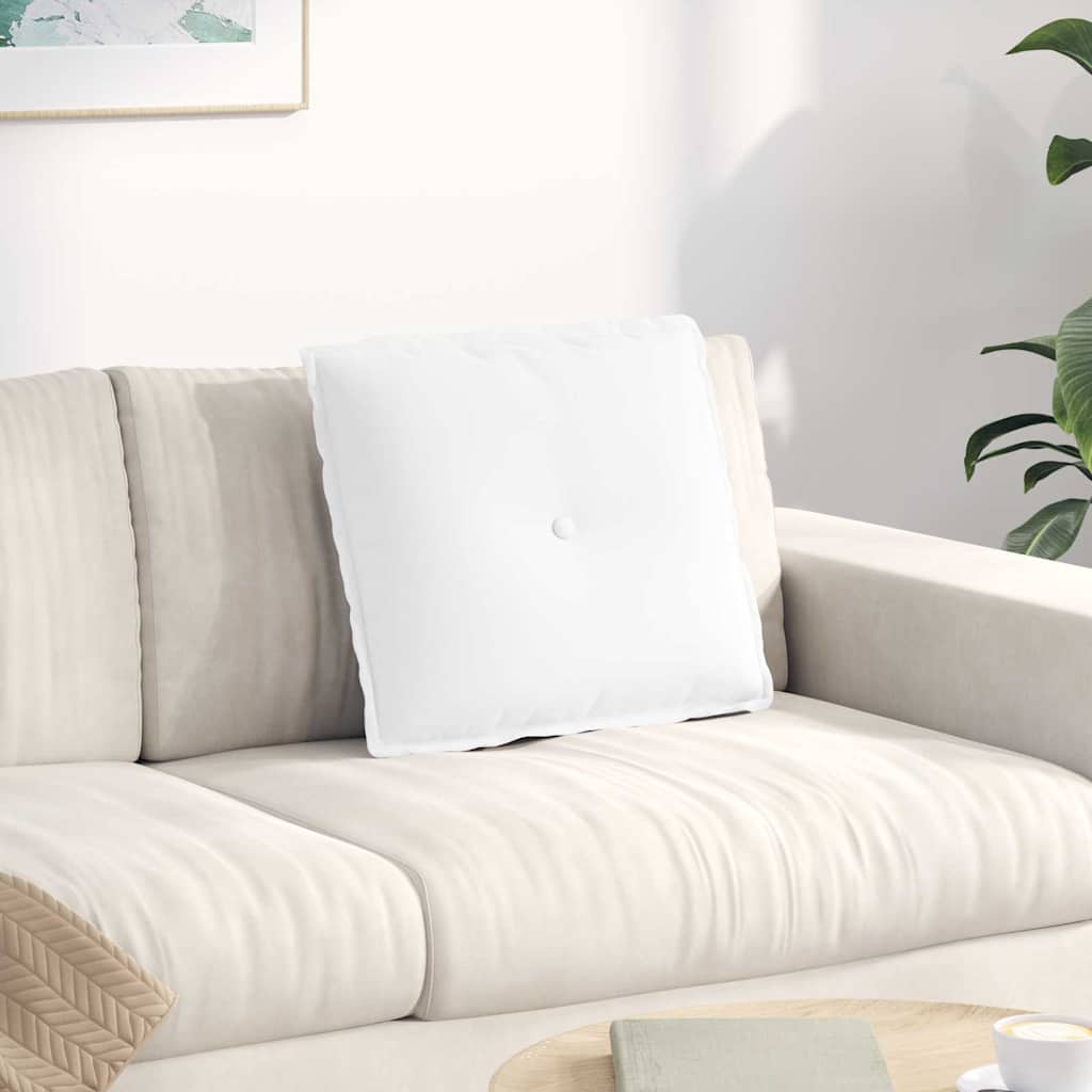 Jastuk za leđa Bijelo 50 x 19 x 45 cm tkanina