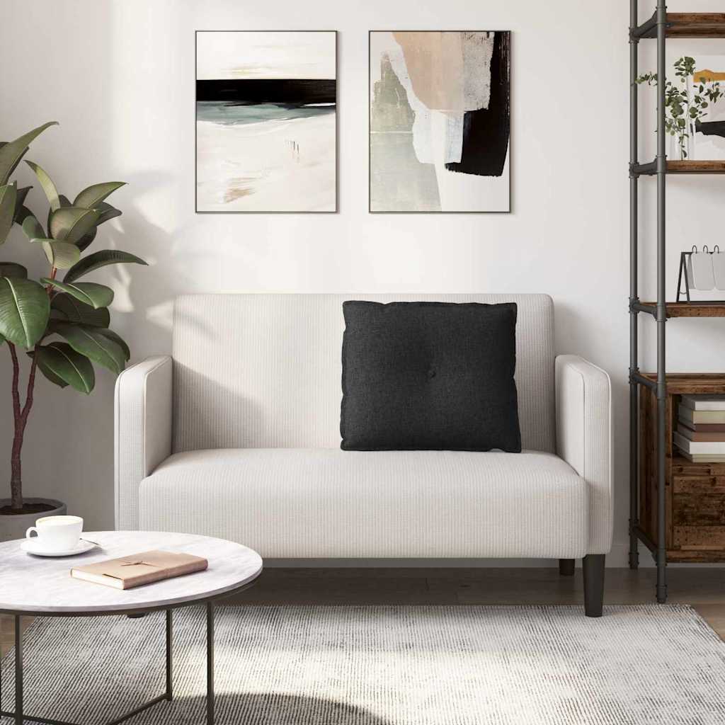 Jastuk za leđa Crna 60 x 19 x 50 cm tkanina