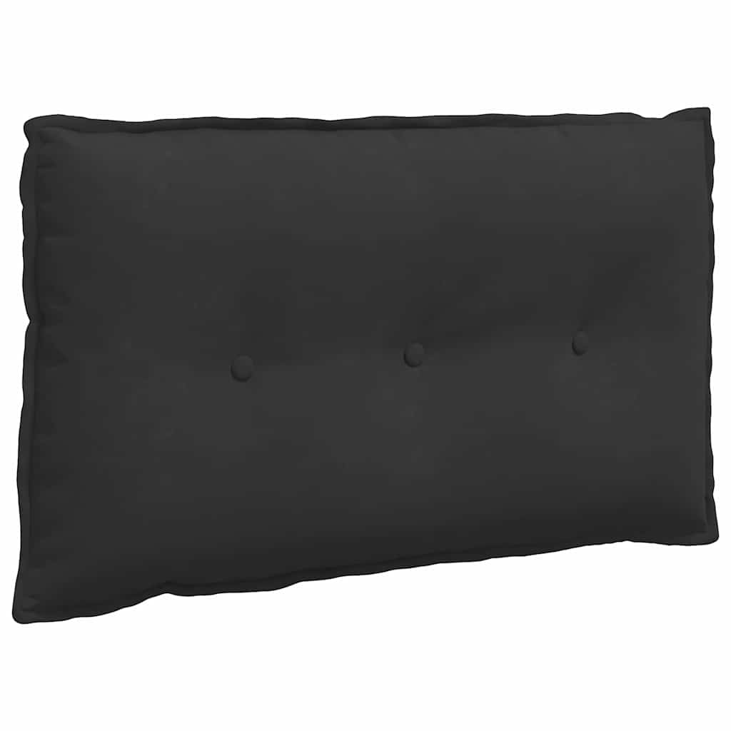 Jastuk za leđa Crna 80 x 50 cm Mikrofiber tkanina