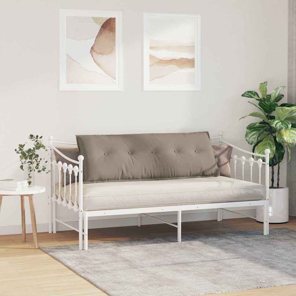 Jastuk za leđa Sivo-smeđa 140 x 50 cm Mikrofiber tkanina
