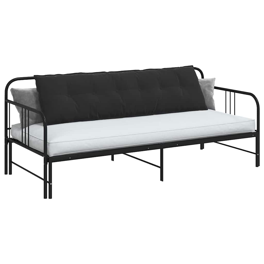 Jastuk za leđa Crna 180 x 50 cm Kordura tekstil