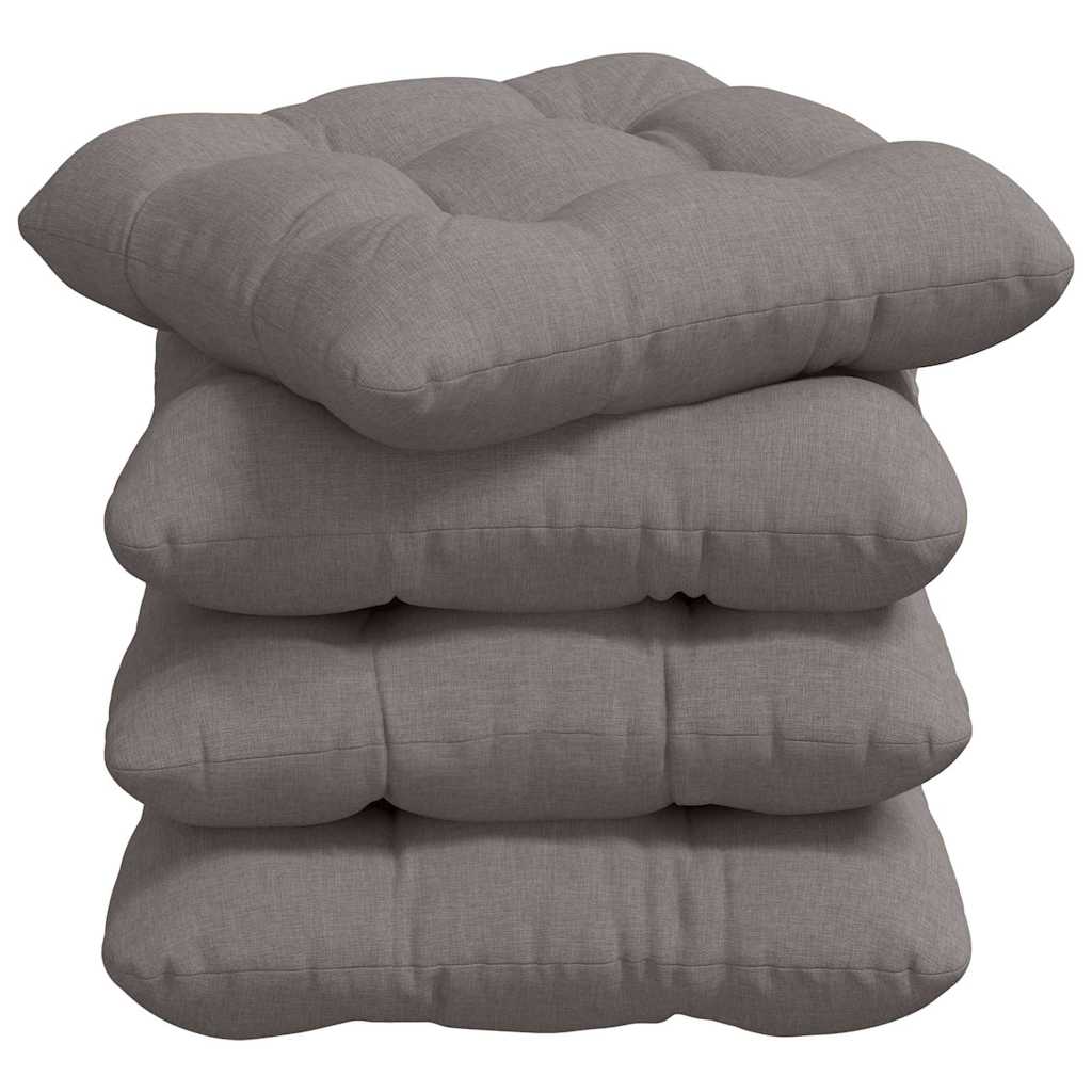 Jastučići za sjedenje 4 pcs Sivo-smeđa 45 x 45 x 12 cm tkanina