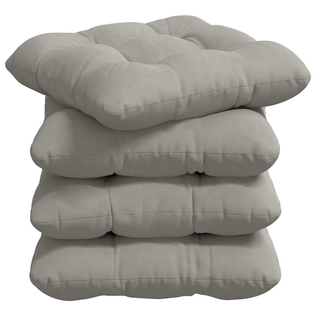 Jastučići za sjedenje 4 pcs Svijetlo siva 45 x 45 cm
