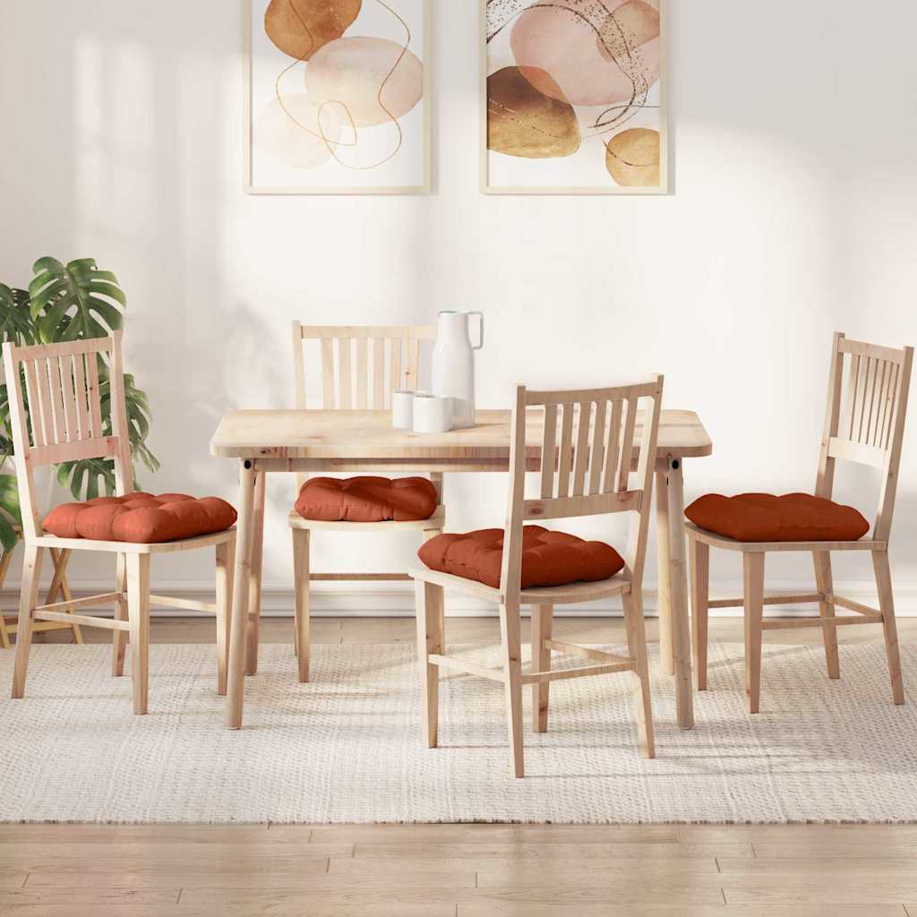 Jastučići za sjedenje 4 pcs Crvena narančasta 45 x 45 cm