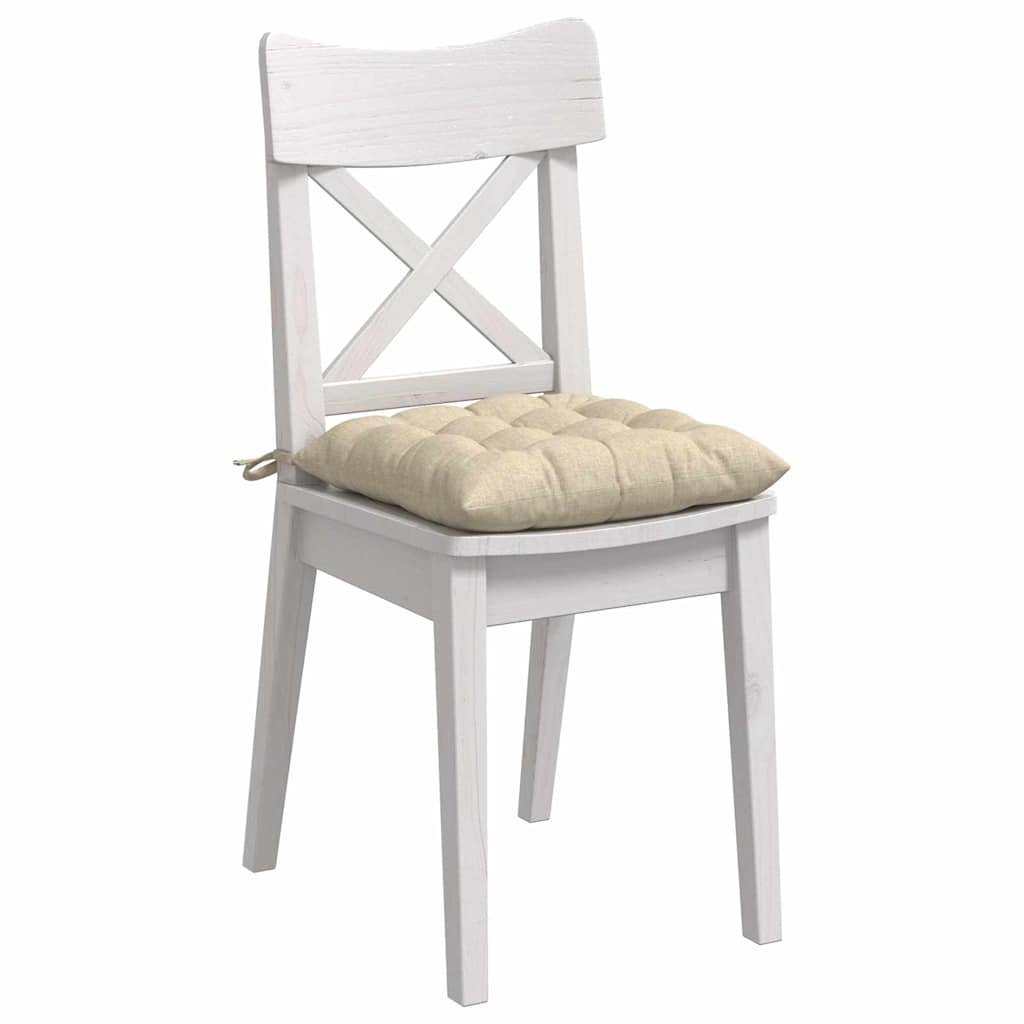 Jastučići za sjedenje 4 pcs Krema 40 x 40 x 6 cm tkanina