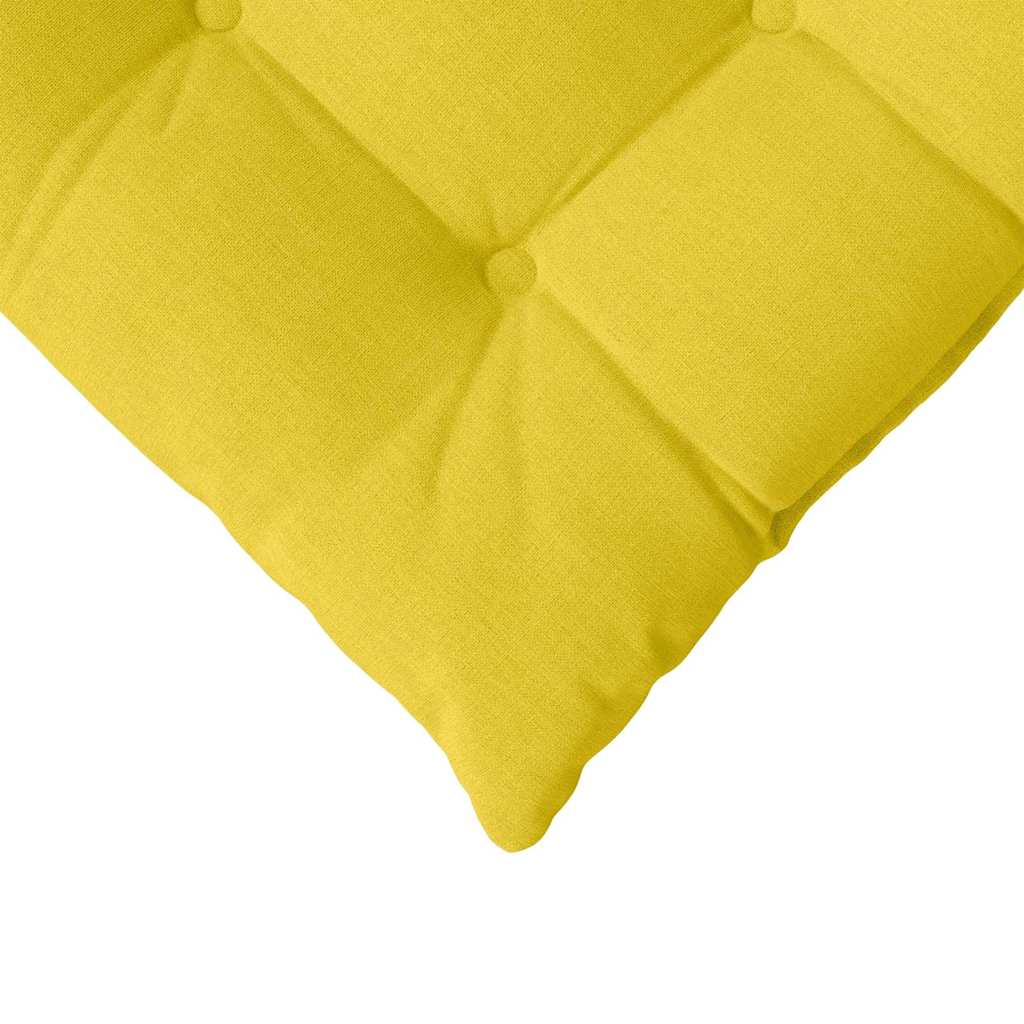 Jastučići za sjedenje 4 pcs Svijetlo žuta 40 x 40 x 6 cm