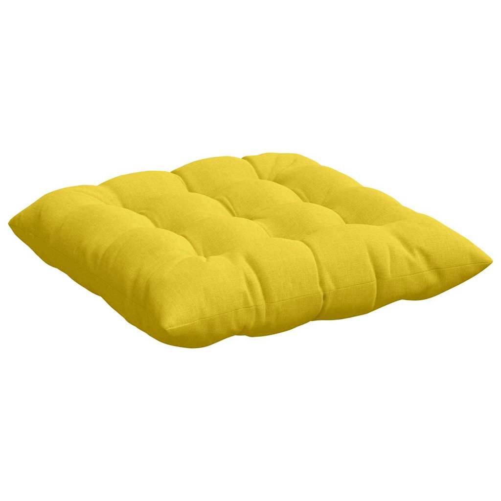 Jastučići za sjedenje 4 pcs Svijetlo žuta 40 x 40 x 6 cm