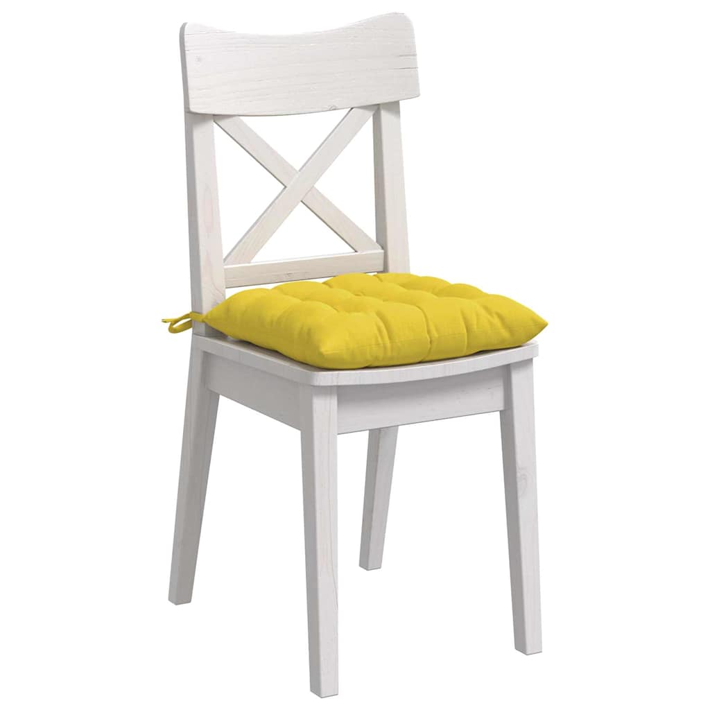 Jastučići za sjedenje 4 pcs Svijetlo žuta 40 x 40 x 6 cm