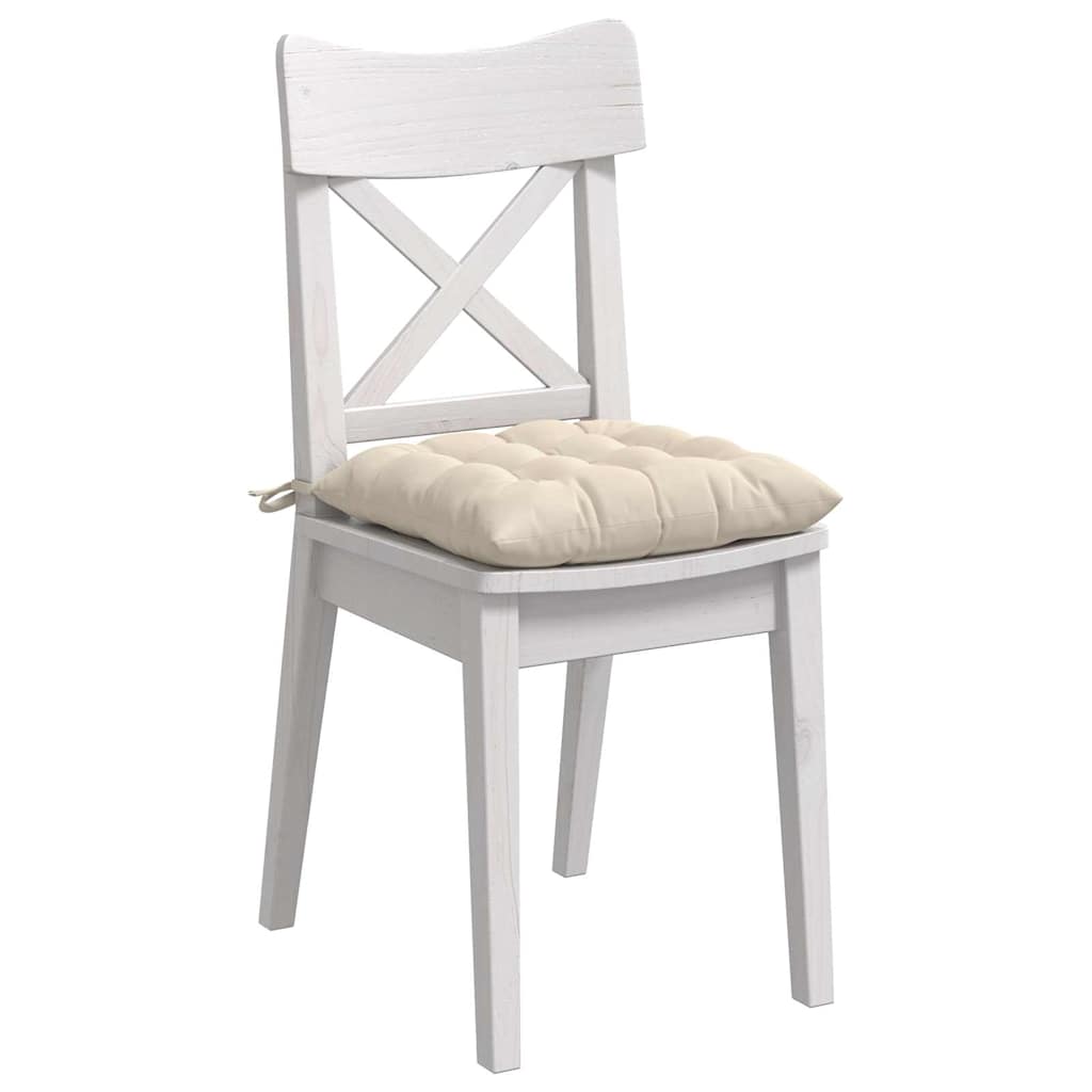 Jastučići za sjedenje 4 pcs Bež 40 x 40 x 6 cm Mikrofibra