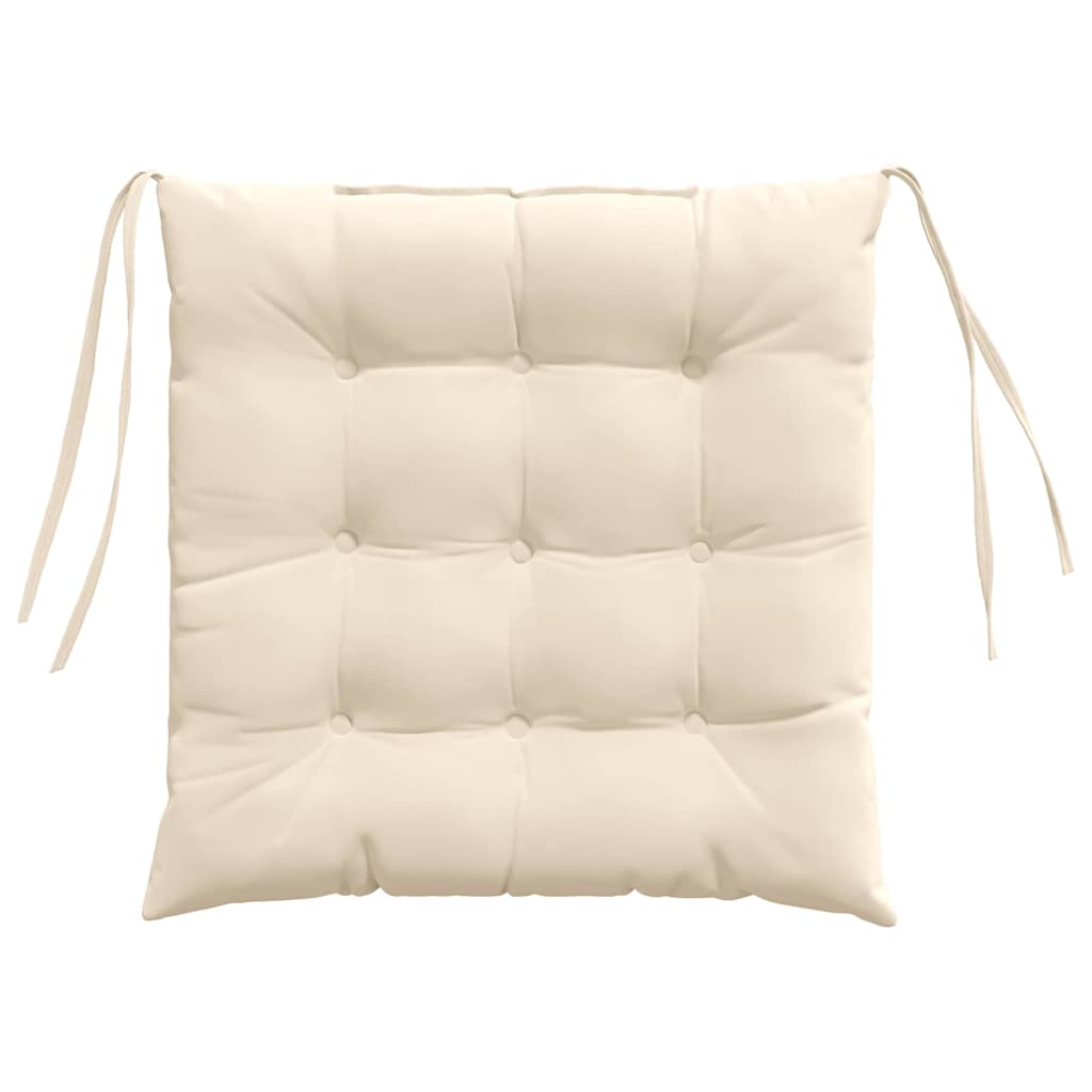 Jastučići za sjedenje 4 pcs Bež 40 x 40 x 6 cm Mikrofibra