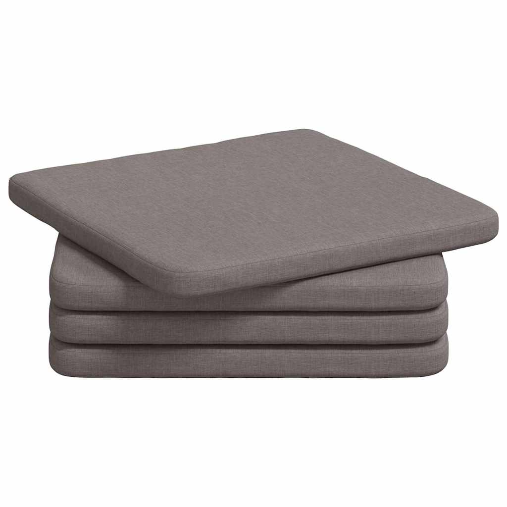 Jastučići za sjedenje 4 pcs Sivo-smeđa 40 x 40 x 3 cm tkanina
