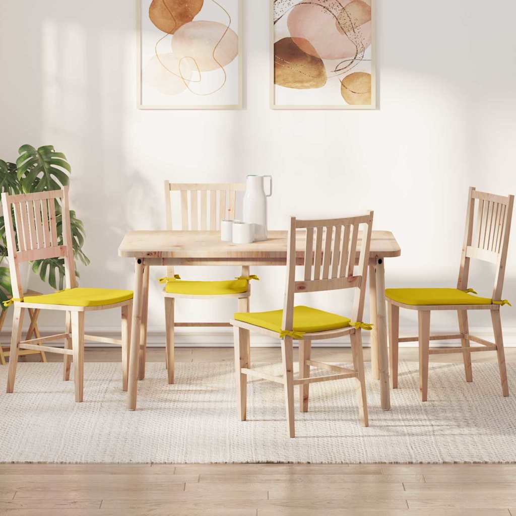 Jastučići za sjedenje 4 pcs Svijetlo žuta 40 x 40 x 3 cm