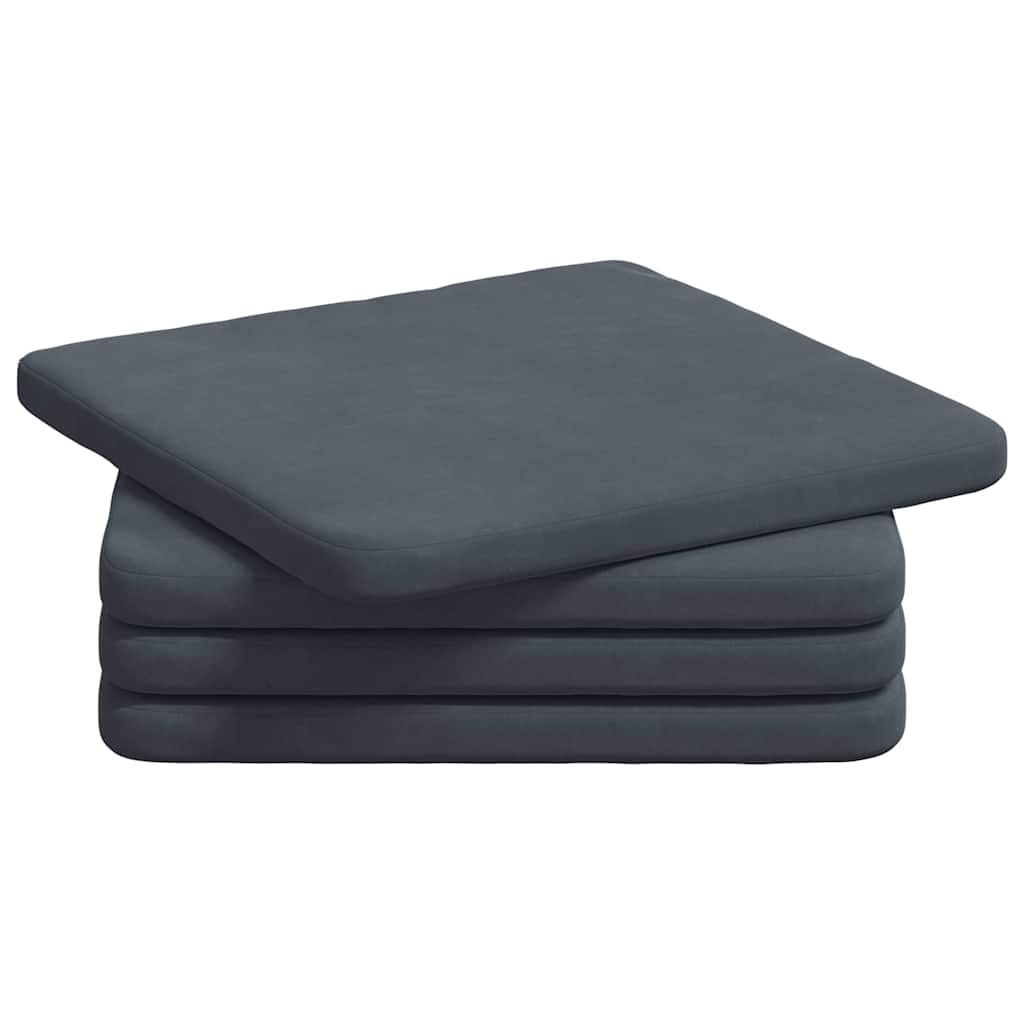 Jastučići za sjedenje 4 pcs Tamno siva 40 x 40 x 3 cm Baršun