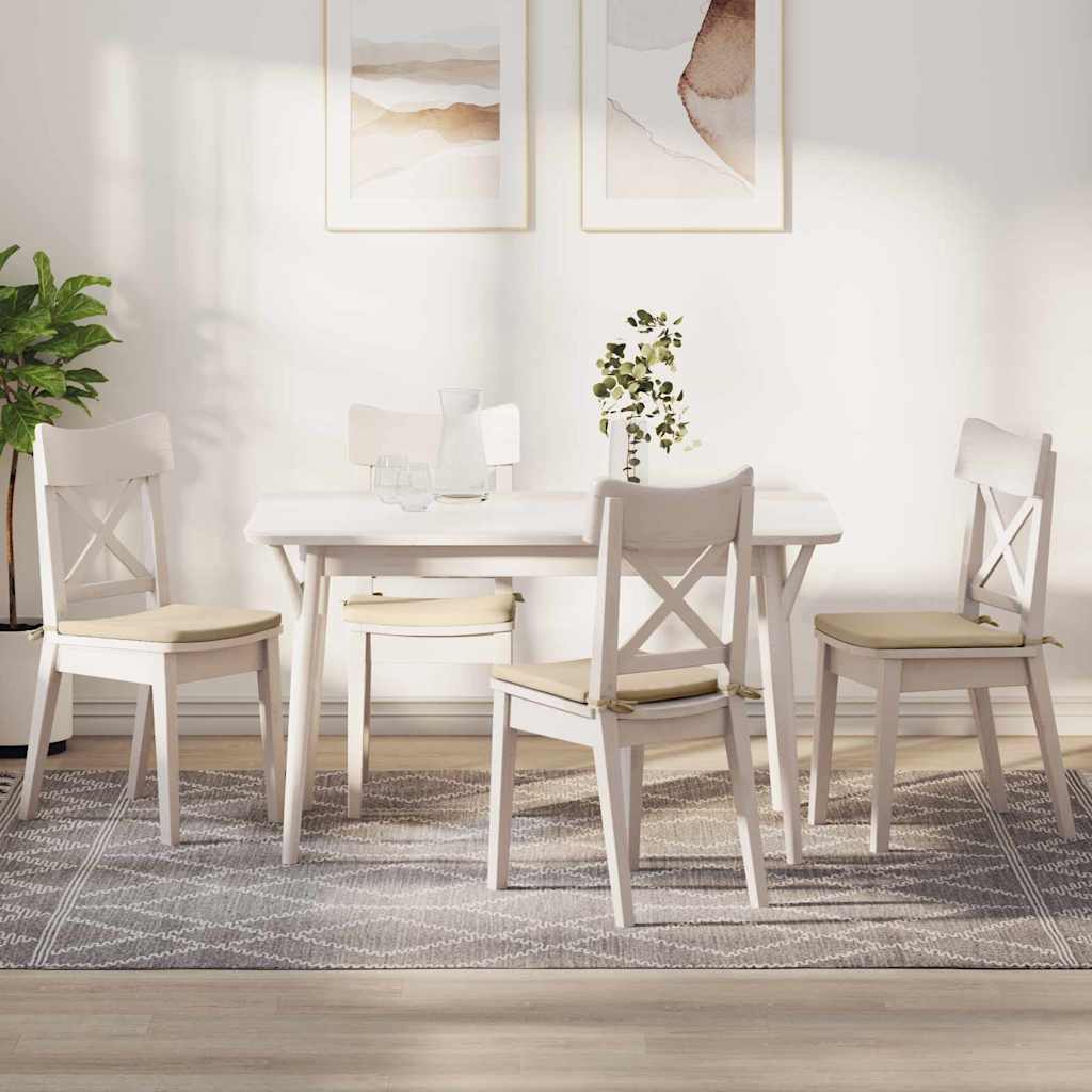 Jastučići za sjedenje 4 pcs Krema 40 x 40 x 3 cm
